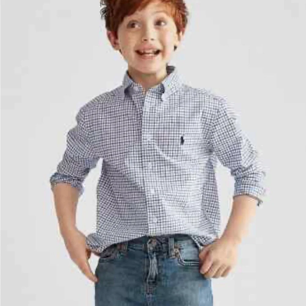 Ralph Lauren boys size‎ 10/12 long sleeve button-down shirts, bundle of two